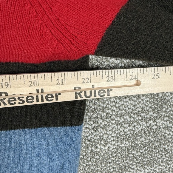 Vintage J Crew 100% Lambs Wool Sweater Mens Large Striped Colorful Preppy Warm - Picture 5 of 5